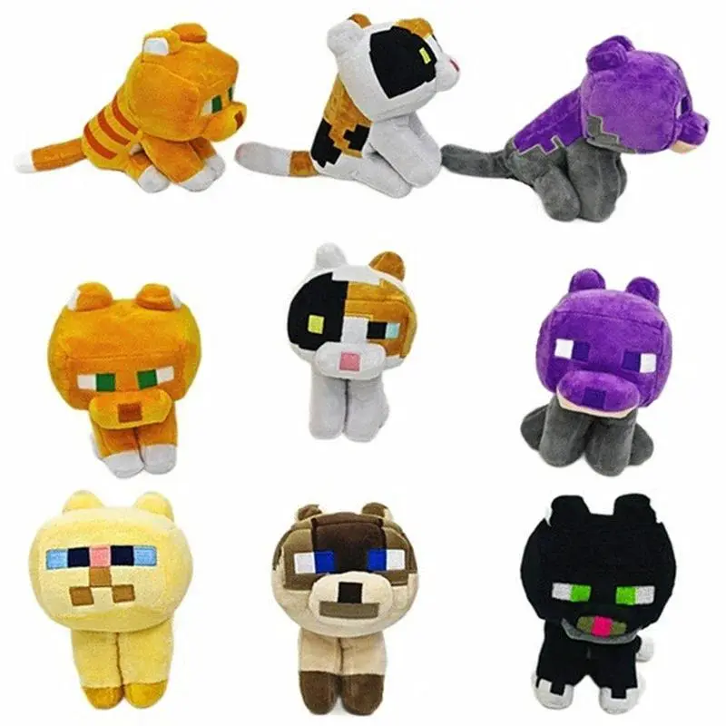 Kawaii Sandbox world Flower cat Persian cat plush toy.plush doll Animal plush dolls are soft and not easily deformed.Small gift