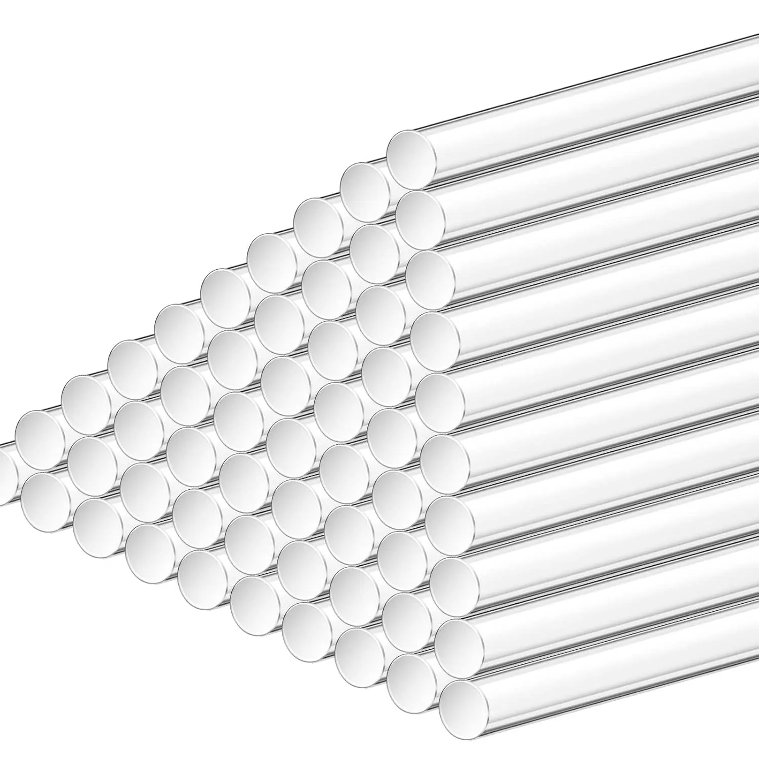 100 Pcs 6 Inch Clear Acrylic Lollipop Sticks, Reusable Cake Pop Sticks Candy Stir Rods for DIY Lollipops, Candies, Chocolates, Cookies, Handmade Crafts & Party Decor