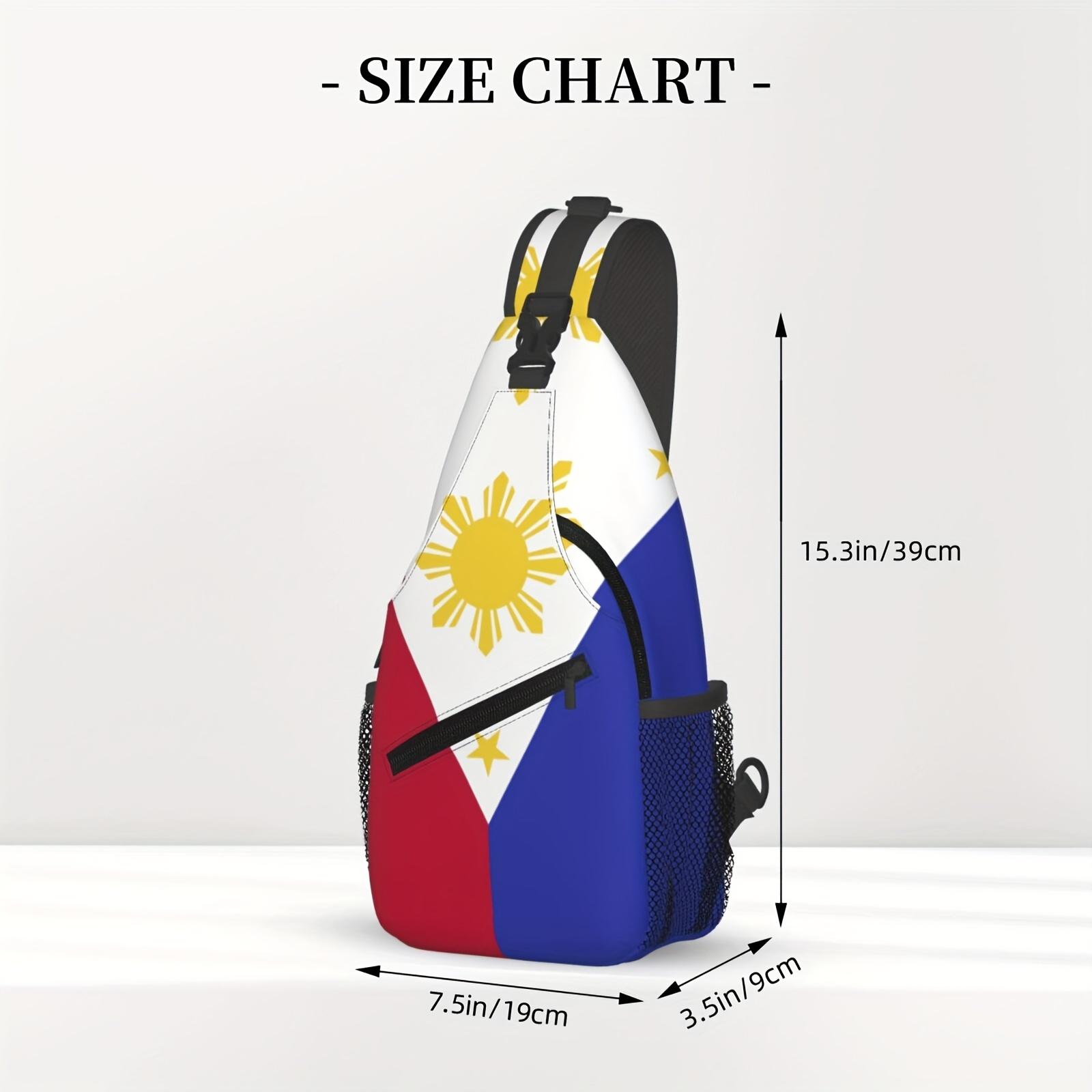 Crossbody Chest  Hiking Flag Of The Philippines Shoulder  Folding Large Capacity Fashion Durable Can Be Used For Shopping, Work, Leisure Travel Beach  Fishing  Travel Accessories Must Have  For School Back Christmas Gifts bag backpack