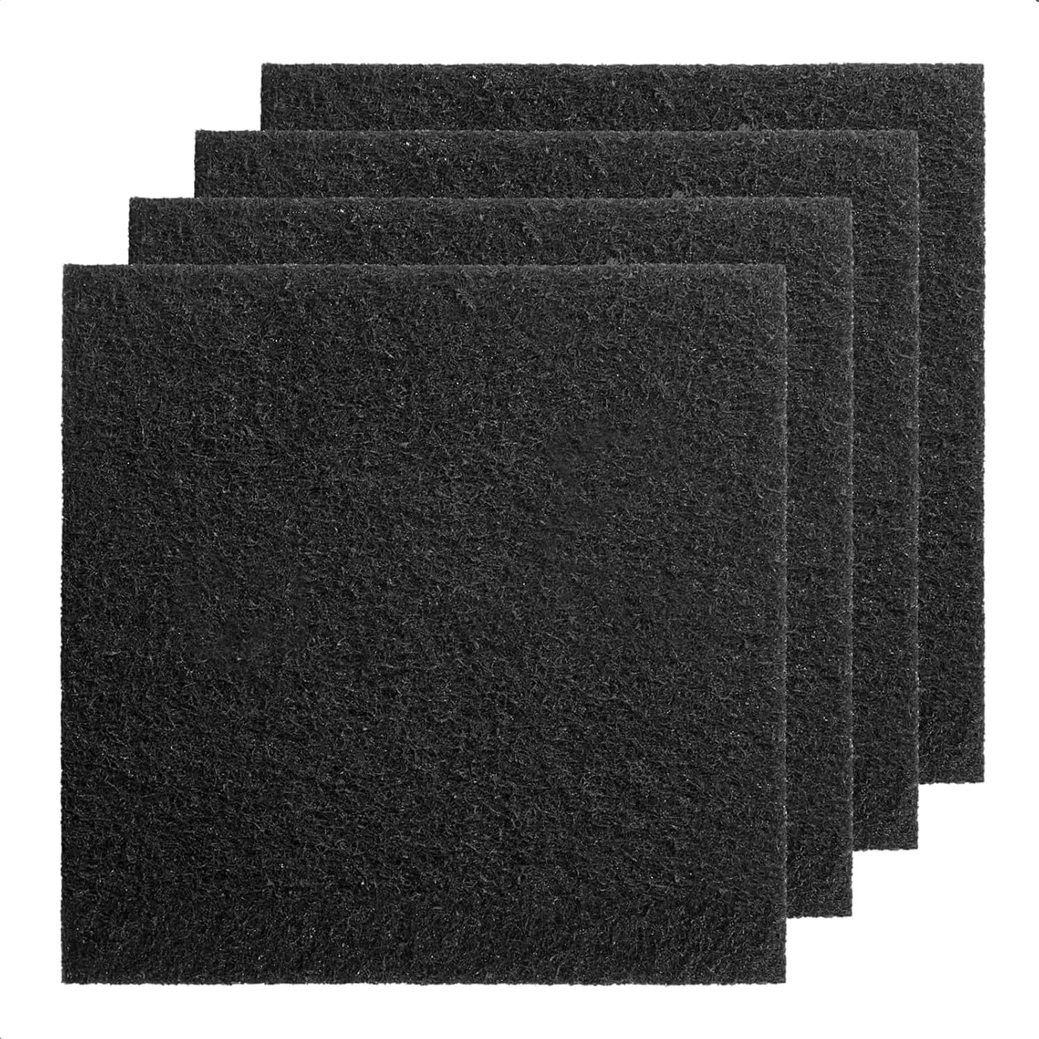 4Pcs Activated Carbon Filter Replacement with Pet Waste Trash Can, 6 x 6 Inch Replacement Activated Carbon Odor Filters for Air Filter (4)