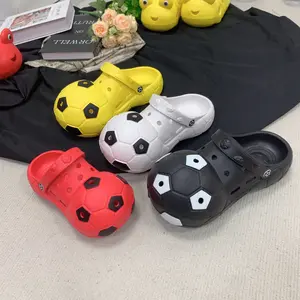 Adult Couple's Football Clogs Beach Shoes Celebrity Parent-Child Clogs Non-Slip Outdoor Casual Shoes-summer sandals, casual sandals, comfortable sandals, EVA sandals, summer clogs, beach sandals, lightweight sandals, non-slip sandals, perforated sandals