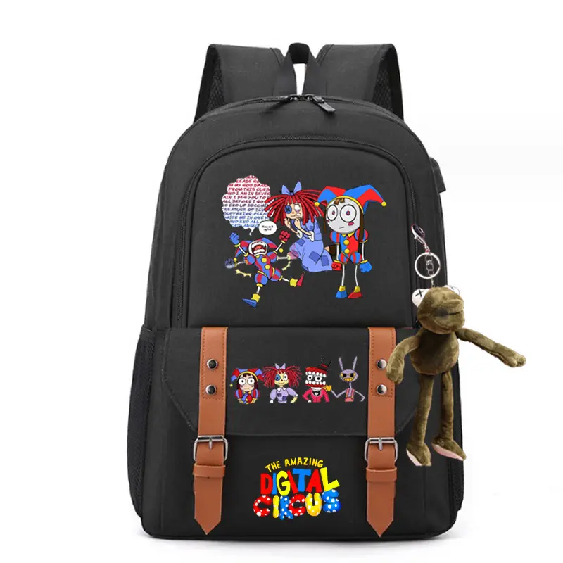 The Amazing Digital Circus Backpack, Cartoon Character Student School Bag, Casual Campus Backpack for Teens, Unisex Travel Daypack