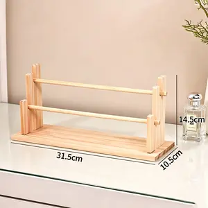 Wooden Jewelry Storage Rack, Multi-Layer Jewelry Display Stand, Adjustable Organizer for Necklaces and Bracelets, Home Jewelry Organizer
