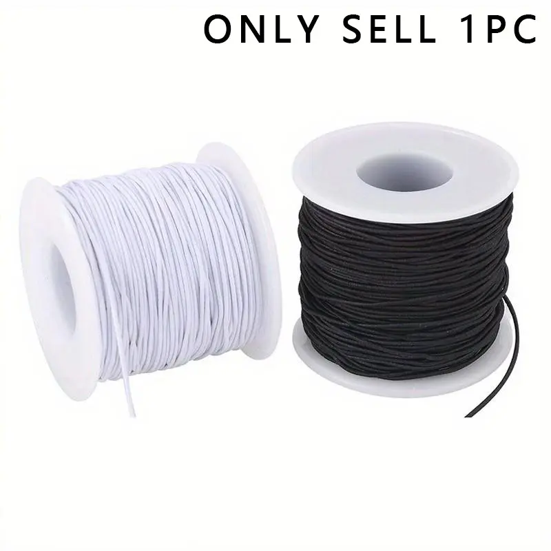 Elastic Thread for Bracelets, 1mm, Durable Elastic Cord for Jewelry Making, Necklaces, Beading, Crafts, Essential Craft Supplies, Polyester Cord
