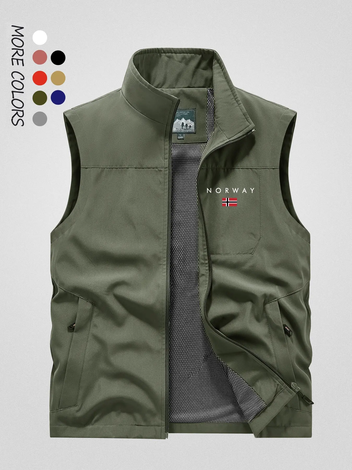 Norwegian Four-Season Vest, Men's Hooded Fishing Vest, Outdoor Hiking Camping, Multi-Functional Tactical Vest, Summer Workwear Photography Vest