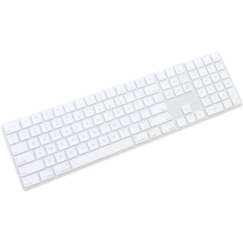 Ultra-Thin Transparent Keyboard Cover, Compatible Silicone TPE Shield Accessory for Magic Keyboard with Numeric Keypad (MQ052LL/A, A1843 Layout), Compatible Keyboard Covers, Silicone Keyboard Covers