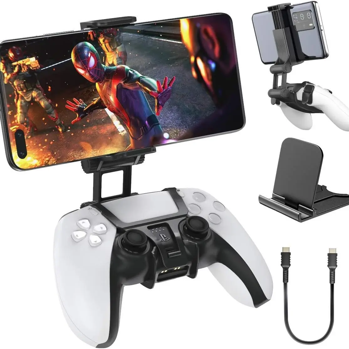 OIVO PS5 Controller Phone Mount Clip, Adjustable Mobile Gaming Clip Cell Phone Stand Holder Replacement for PlayStation 5 Dualsense Controller Remote Play