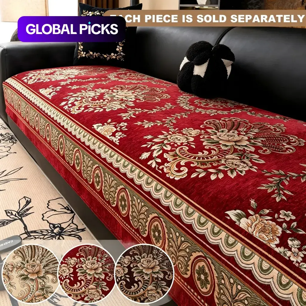 1 pc Modern Chenille Non-Slip Sofa Cover, Decorative Couch Cover, Washable Sofa Protector, Couch Protectors, Luxurious High-End Sofa Slipcover for Living Room, Bedroom and Office Decor, Decorative Sofa Protector