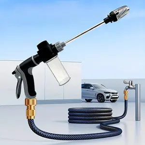 1pcs Foam Bucket Water Gun, Ideal for Car Cleaning, Garden Irrigation, Stainless Steel Extended Handle Sprayer, Durable and Efficient
