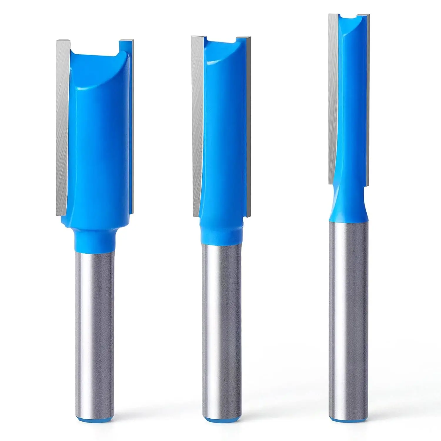 Straight Dado Cut Router Bit 1/4 Shank, 3 count Double Flute Plywood Straight Cut Router Bit Set for Create , Dado with Diameter 1/4", 3/8", 1/2"