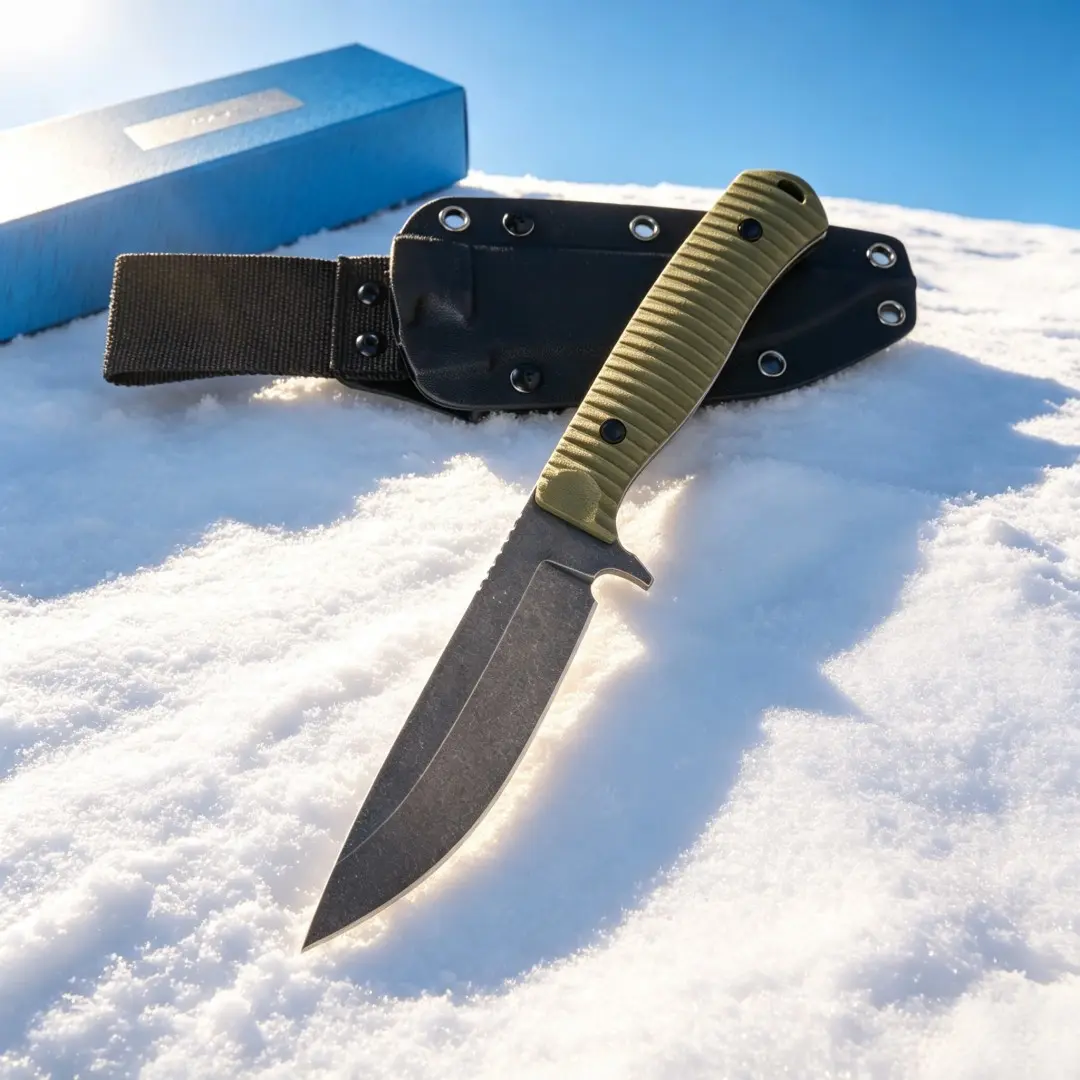High-Quality Edc Straight Knife with Sheath, Hardened Blade, Cnc Precision, Non-Slip Handle, Kitchen Tool, Camping, Fishing, Men's Gift