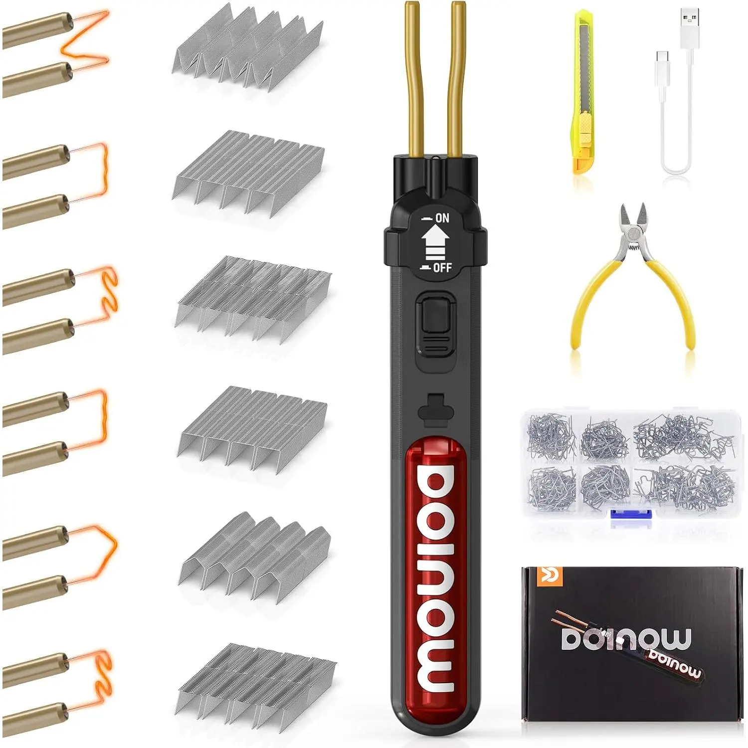 Welder Kit, Kit with 300 Hot Stapler, USB-C Charging, Repair Kit for Bumper and Repairs, Gift for Dad, Mom, DIYer,, Men