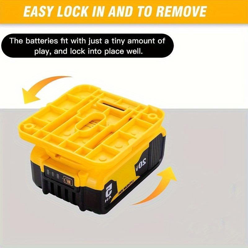 Battery Holder for Dewalt 18V 20V Cordless Battery, Compatible with DCB200/201/202/203/204 Battery, Power Tool Accessories