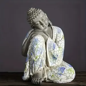 Handmade Cement Buddha Statue, Perfect for Garden Decor and Zen Ornaments, Unique Home Decoration, Ideal Gift Choice