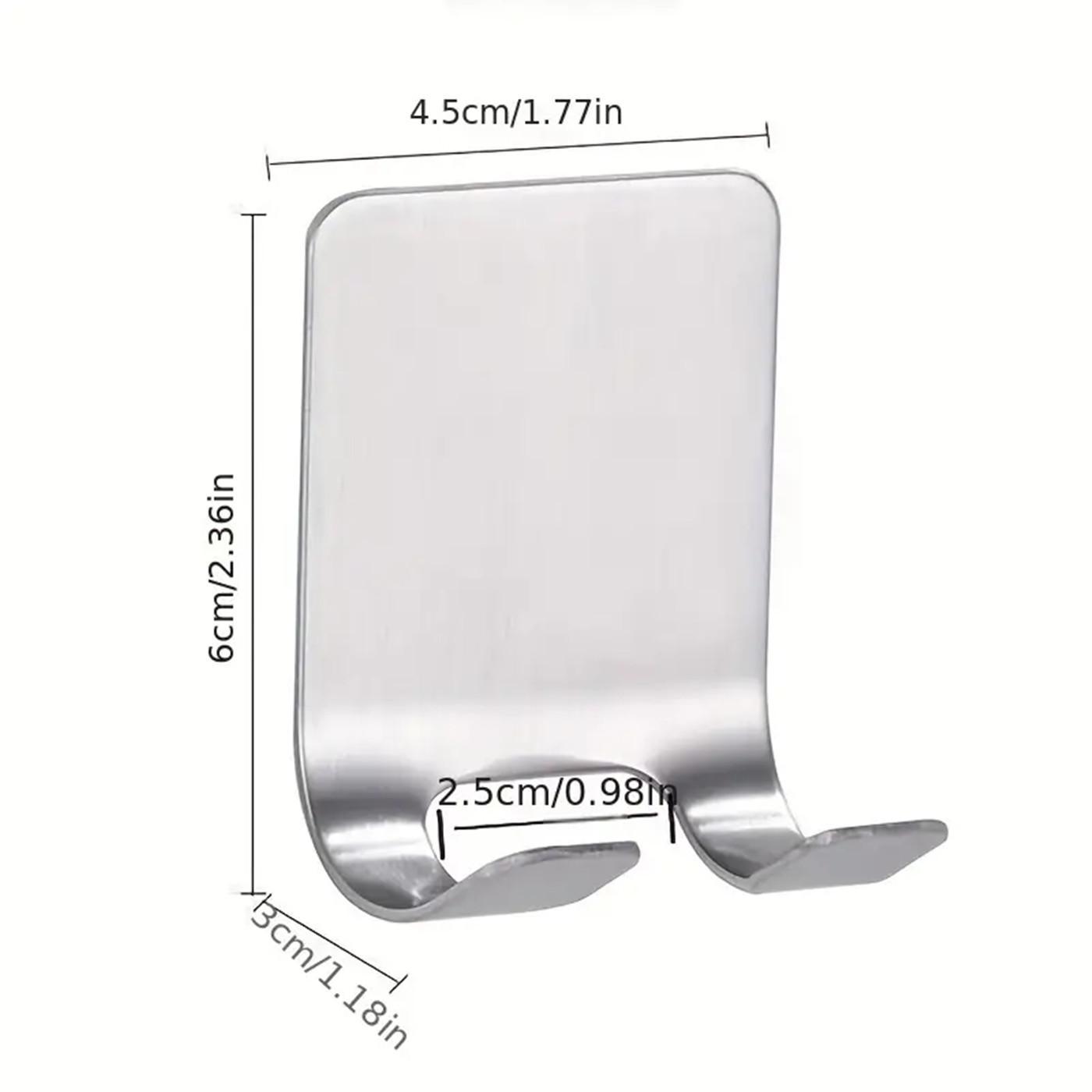 Wall Mounted Razor Holder, Rustproof Wall Mountable 2/3 Counts Stainless Steel Storage Holder Hook, Punch-free Adhesive Hook, Home Organizer, Bathroom Organizer Supplies, Bathroom Organizing Accessories
