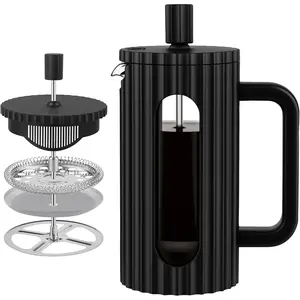 wedrink French Press Coffee Maker 12OZ, Heat Resistant Borosilicate Glass Carafe/Tea Maker Coffee Press Frother Brewer (350ml)