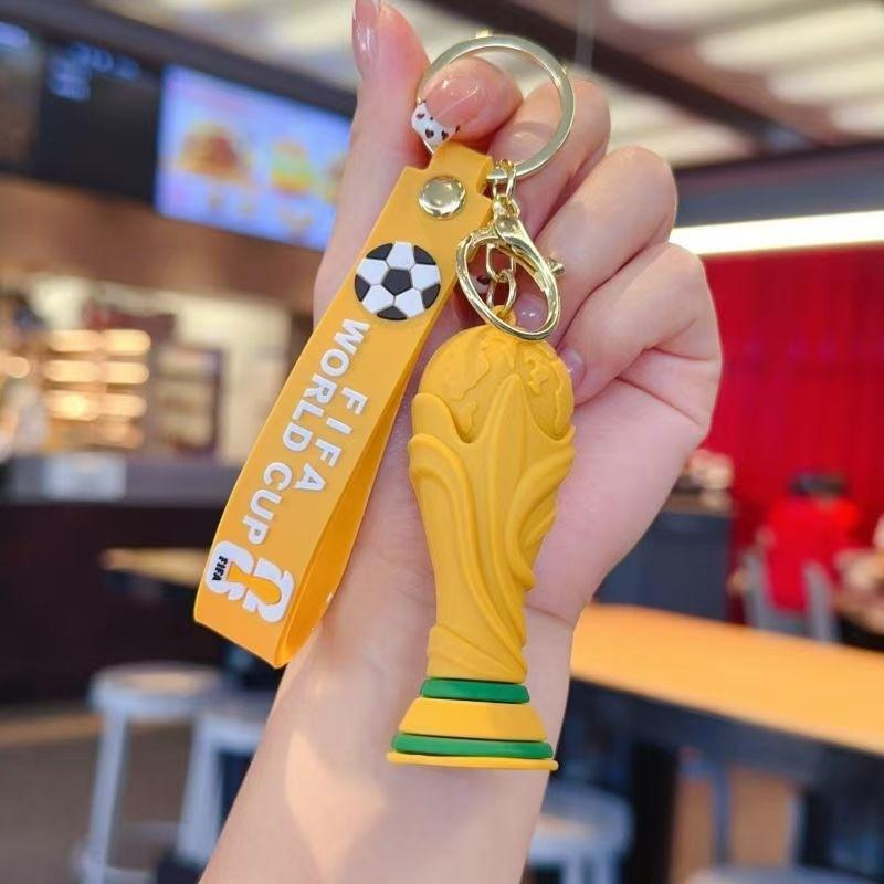 2026 World Cup Keychain Soft Rubber Fan Mascot Pendant Car Keychain Wholesale Keychains