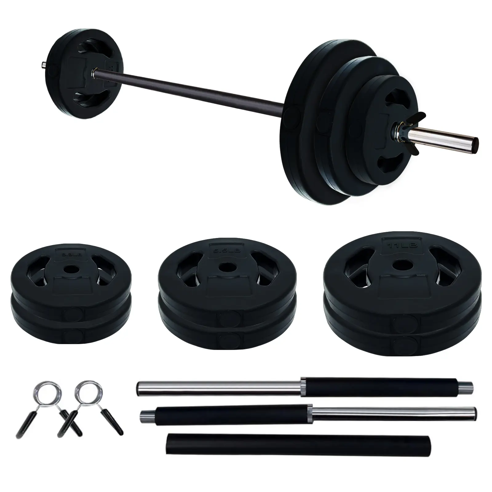 40 Lbs, Adjustable Dumbbell Set, Adjustable Dumbbells Weight Set with Bench Press Bar and Weights, Barbell Plates Rubber Deadlift Strength Training Bars Home Sets for Full Body Workout