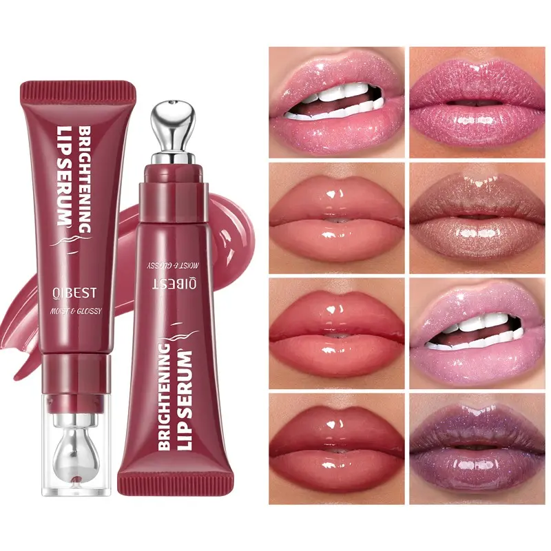Lip Gloss Essence Liquid, 8 Colors Available, Moisturizing, Hydrating & Long-Lasting, Vitamin E Added, Ideal for Dry Lips, Includes Massage Applicator, Glossy