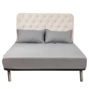 Multi-Size Bamboo Bedding Protector Set - Full(137*190cm)/King(198*203cm) Options, 1 Waterproof Deep Pocket Fitted Sheet, 2 Embroidered Pillowcases, Durable Flat Weave, Soft Breathable Anti-Slip Polyester Fibre, Machine Wash Compatible for Bedroom
