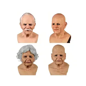 Vintage bald man's realistic mask, white wrecked bad walter mask, adult heisenberg latex mask, Halloween roleplaying festival