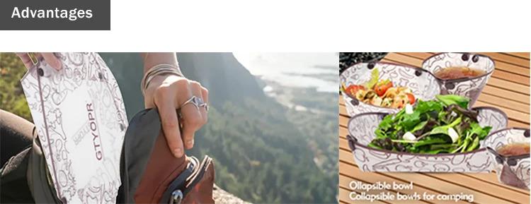 12 Pcs Collapsible Heat-resistant Camping Bowl Plate, Portable Cup Coffee Filter, Food-Grade Plastic Foldable Bowl