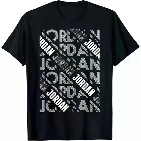 Black T - shirt with Distinctive "JORDAN" Graphic Design