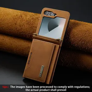 Magnetic Suction Card Wallet Design Phone Case, Fashionable Phone Protective Cover, Phone Accessories Compatible with Samsung Galaxy Z Flip 6/5/4/3, Casing, Phone Protector Cover