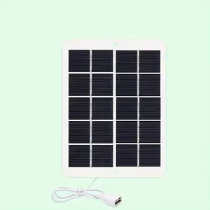 3w Solar Panel Lightweight Monocrystalline Silicon, USB Output, Solar Phone Charger, Camping Essential, Outdoor Power Bank, Portable Solar Panels