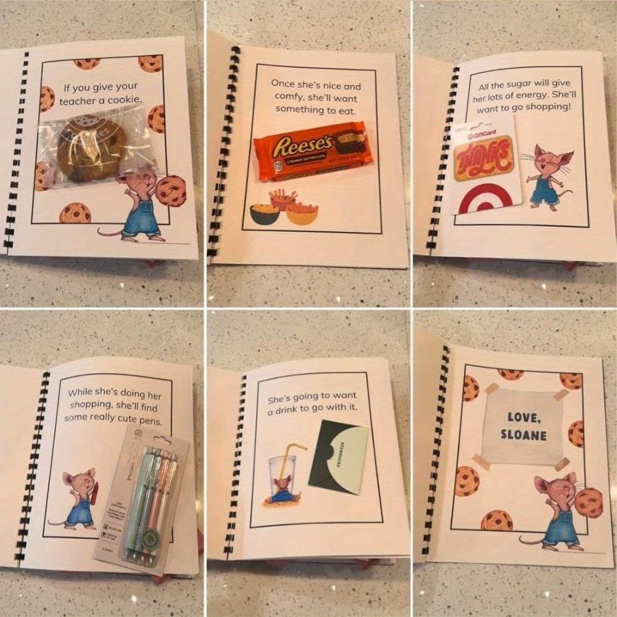 Cartoon Mouse Pattern Planner Notebook, 1 Count Creative Teacher Appreciation Notebook Journal, Personal Organizer for Back to School & End of Year