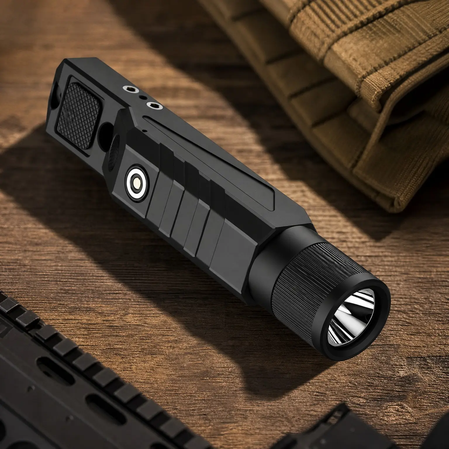 1750lm Zoomable Tactical Flashlight for Rifle | Weapon Light with Momentary and Strobe Compatible with MLok/Picatinny RailGift