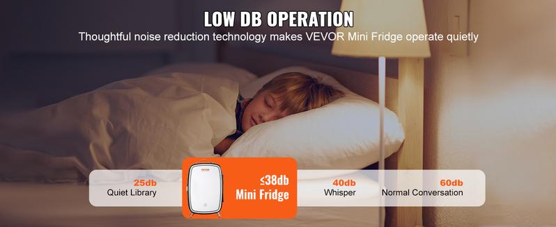 VEVOR Mini Fridge 6L Skincare Refrigerator with LED Light and HD Mirror, AC/DC Makeup Cooler for Skin Care Cosmetic Storage, Chill Face Mask Drink, Small Cooling for Bedroom Dorm Desktop, Black