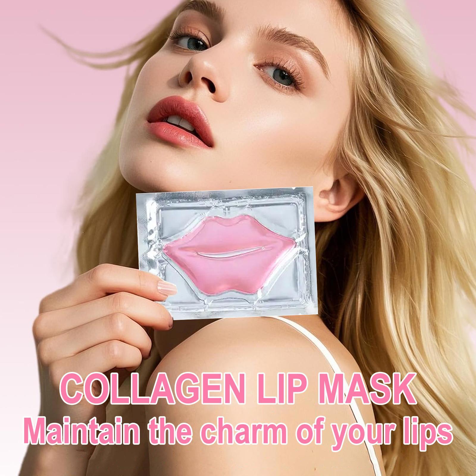 20 Pieces Collagen Lip Mask Lip Balm for Deep Nourishment, Moisturizing Overnight Treatment, Brightens and Softens All Skin Types