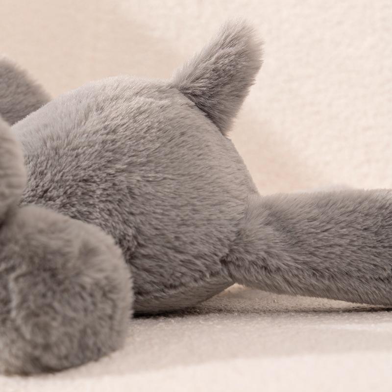 45/60CM Furry Lying Elephant Plush Toys Stuffed Animal Doll Cute Gray White Brown Elephant Soft Pillow Cushion Sofa Decoration