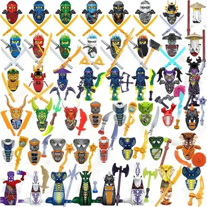 Hot Toys Anime Characters 24 Pieces Ninja Mini Figure Building Blocks Toys Mini Doll Doll Figure Blocks Kids Toys Birthday Gifts