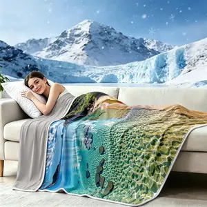 Double-layer cooling blanket: ultra-soft, cool, skin-friendly, and breathable; comfortable and lightweight; a physical cooling blanket for summer air conditioning; versatile for various settings, perfect for a refreshing nap