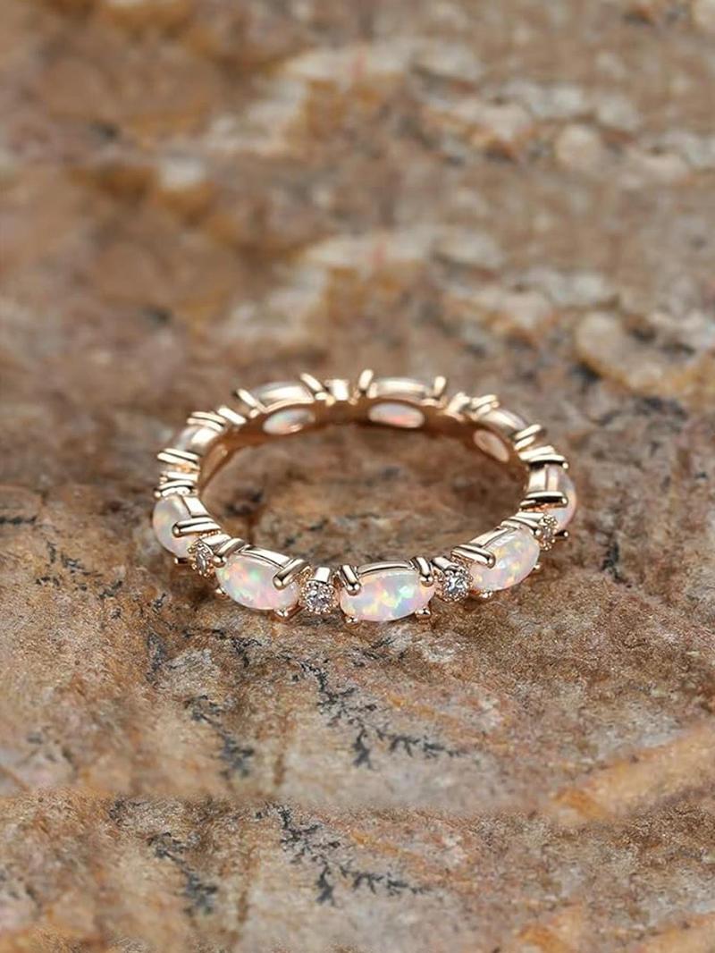 Women's Elegant Artificial Gemstone Decor Ring, Princess Ring,  Rings for Women,  Fashion Promise Ring for Party, Daily Decor, Trendy All-match & Exquisite Jewelry for Birthday Gift