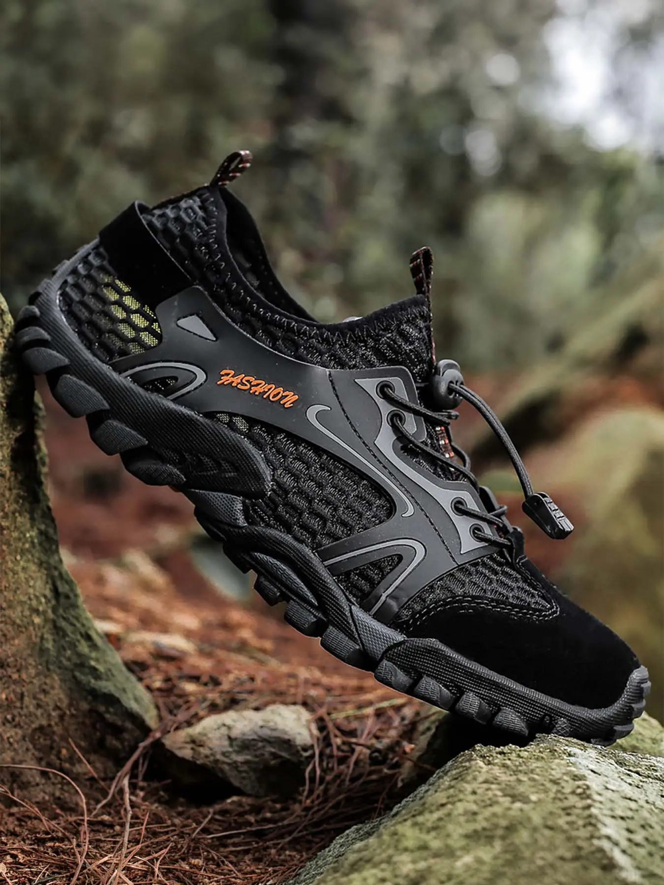 Men's Quick Dry Water Shoes, Breathable Mesh Slip On Aqua Shoes, Non-Slip Wear Resistant Sole, Casual Footwear for Beach, Outdoor & Water Sports