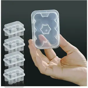 4-Pack Peptide Case for Fridge, 3 mL Vial Holder for Refrigerator, 10-Slot Insulin & Peptide Holder Each, 40 Slots Total, Semi-Transparent Vial Storage Case for Diabetic Care