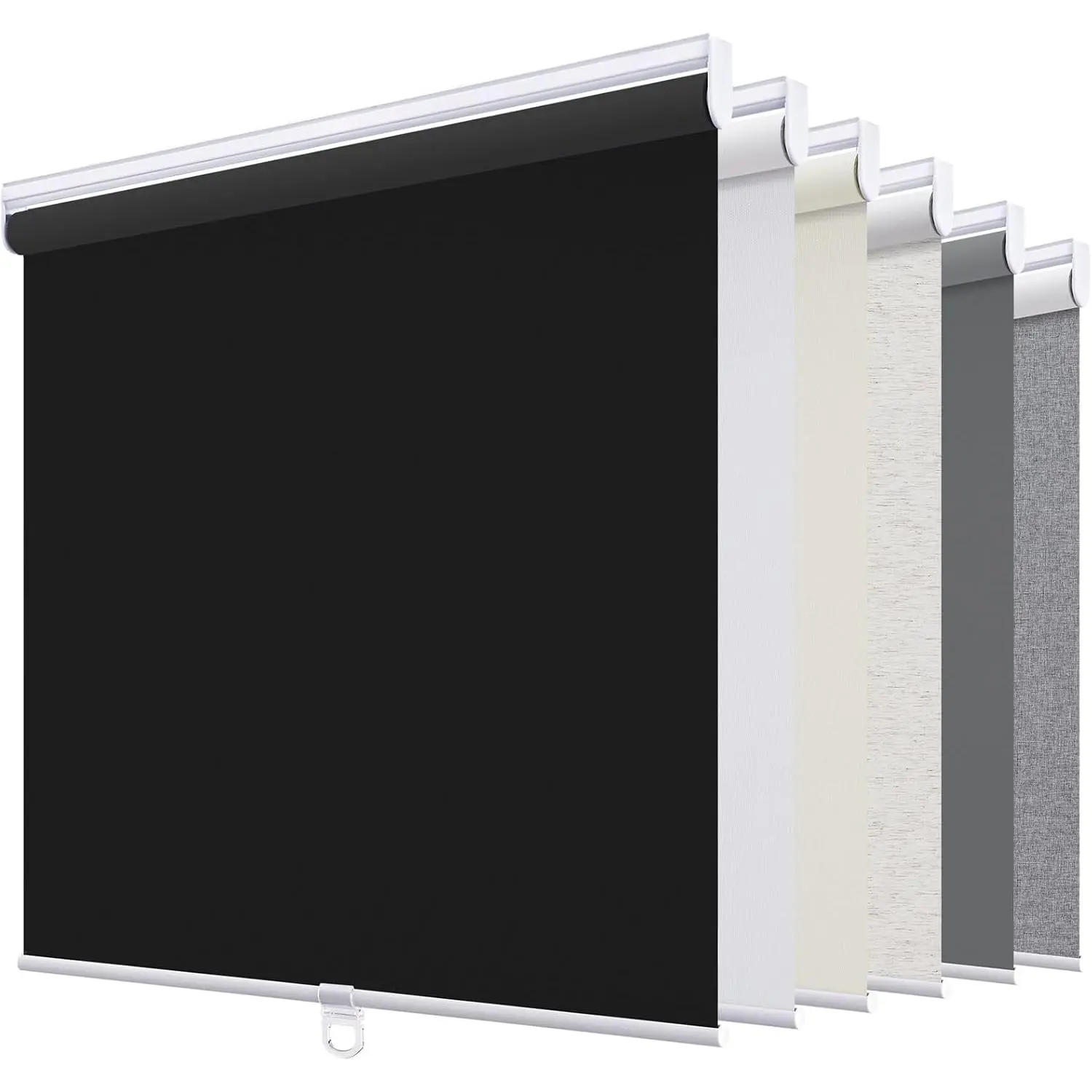Blackout Roller Shades Blinds Cordless for Windows Pull Down Room Darkening Door Blinds with Thermal Insulated Easy to Install for Living Room Bedroom Home Office Bathroom Black 23" W x 72" H