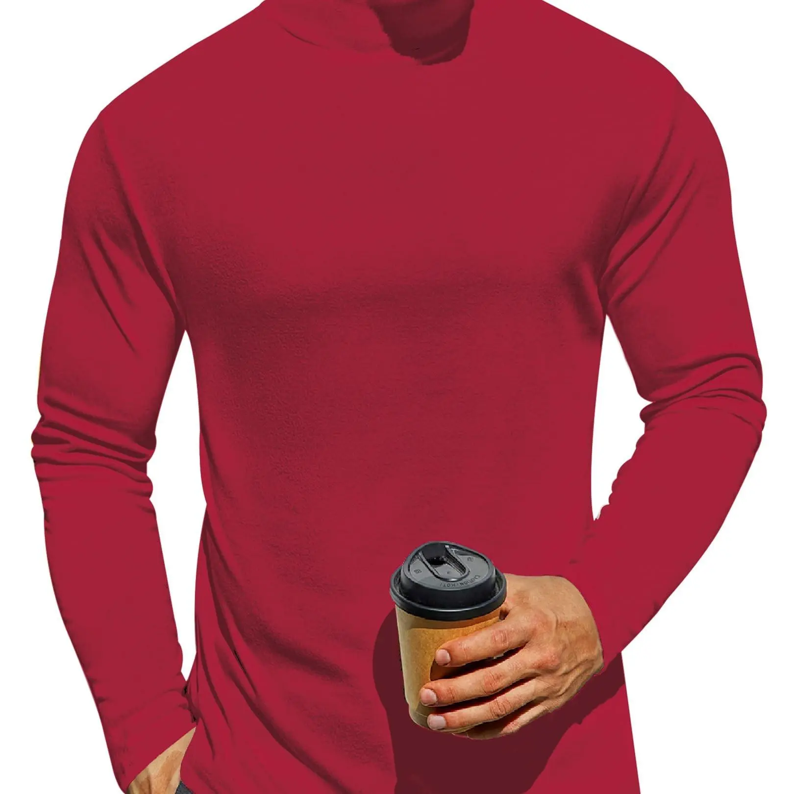 Men's Mock Turtleneck Long Sleeve Turtle Neck Shirts Lightweight Undershirt Thermal Pullover Sweater
