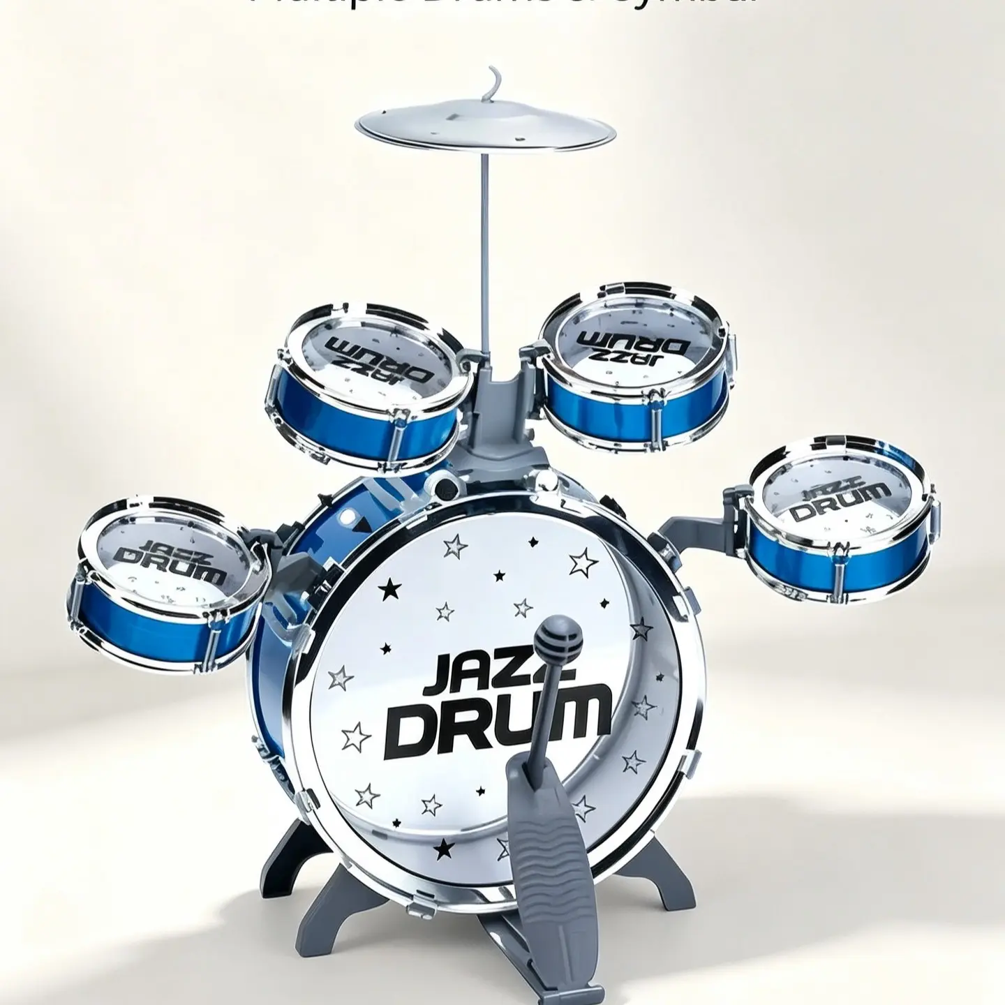 Kids' pretend jazz drum set music toy instrument set educational beginner percussion toy gift