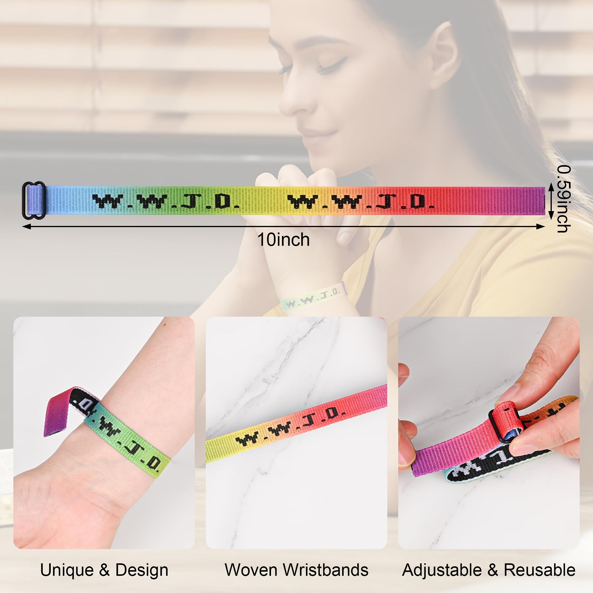 30pcs WWJD Adjustable Bracelets |   Christian Wristbands Gifts, Vintage & Classic Style, Synthetic Fiber Rope, Ideal for Gift-giving and Party Occasions, All Seasons Fit