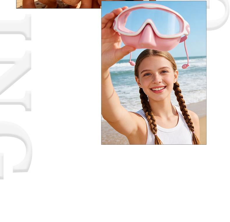 Best-selling children's swimming goggles, adult large-frame nose-protecting waterproof anti-fog high-definition swimming goggles