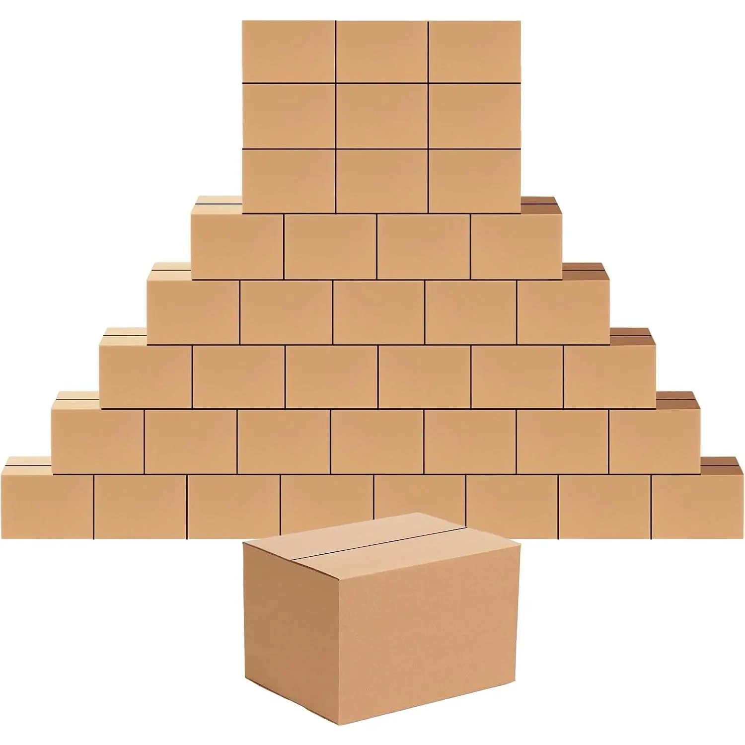 40 Pack 8x6x6 inches Shipping Boxes Corrugated Cardboard Boxes for Packing, Moving, Mailing, Brown