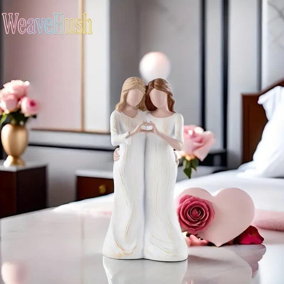 Mother's Day Love Angel Figurine Resin Craft, Heartwarming Home Decor Ornament, Commemorative Family Keepsake Gift, Angel Statue for Living Room, Bedroom & Tabletop Display, Sweet Memorial Gift for Mom & Family