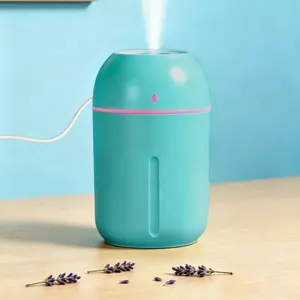 Water Drop 330ML Large Capacity Portable Humidifier, USB Desktop Silent Colorful Light Aromatherapy Machine, 2 Modes Car Humidifier, Perfect Gift