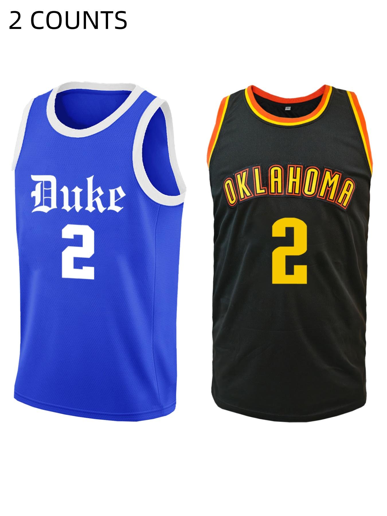 Men's Letter & Number Embroidery Basketball Jersey, Loose Breathable Comfortable Sleeveless Basketball Vest, Basketball Clothing for Outdoor Sports Competition