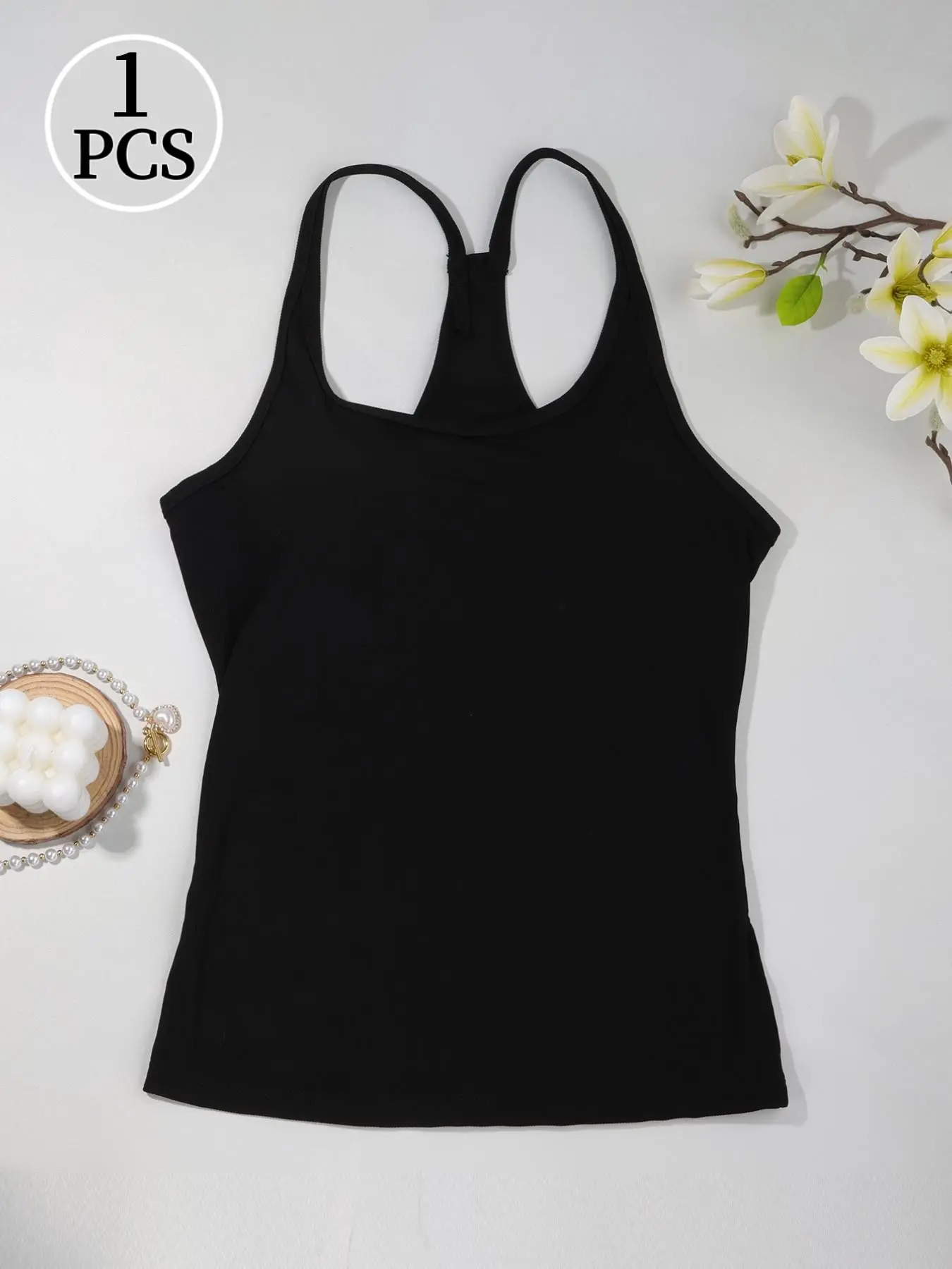Casual, Flattering Sleeveless Ribbed Racerback Longline Tank Top, All-in-one Underwear with Padded Cups No Bra Needed, Wireless High Stretch Skin-friendly, Multi-color, Wear Alone Or Layered, Perfect for Casual, Loungewear, Gym