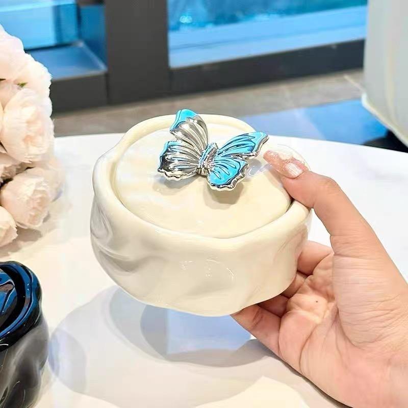 Ceramic Ashtray for Home Decoration Living Room Tabletop Storage Organizer Jewelry Display Light Luxury  Creative Ash Tray